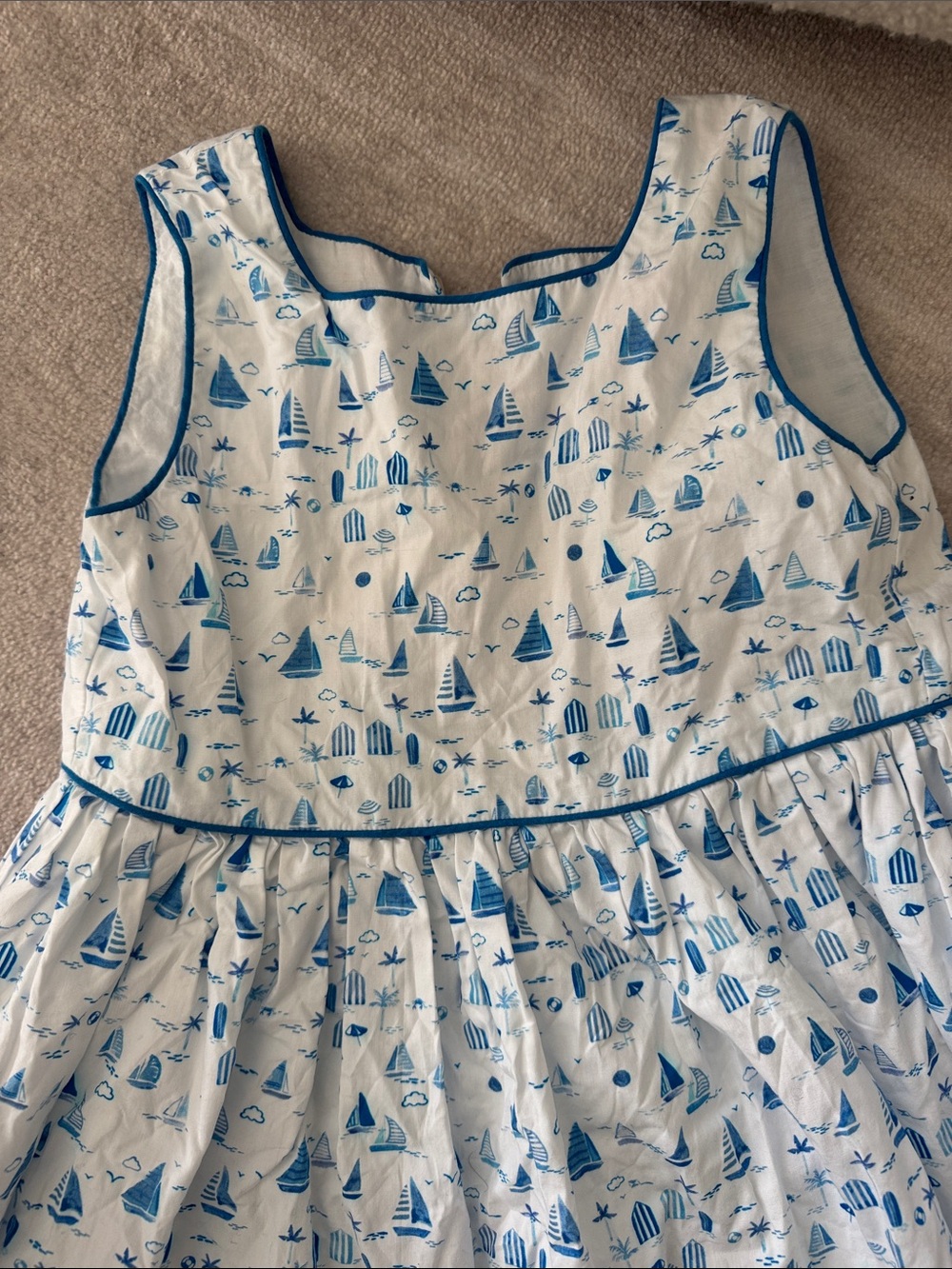 Trotters London Confiture Sailboat Dress 6/7Y
